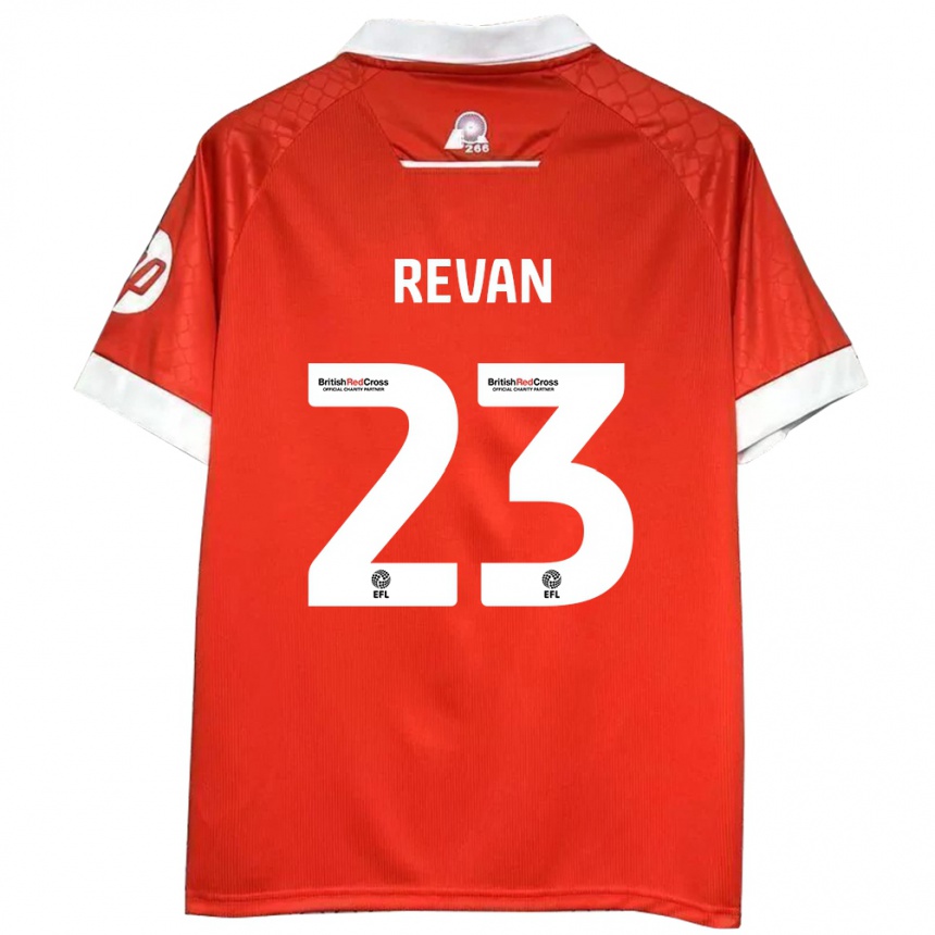 Men Football Sebastian Revan #23 Red White Home Jersey 2024/25 T-Shirt Nz