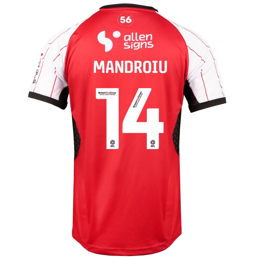 Men Football Daniel Mandroiu #14 White Home Jersey 2024/25 T-Shirt Nz