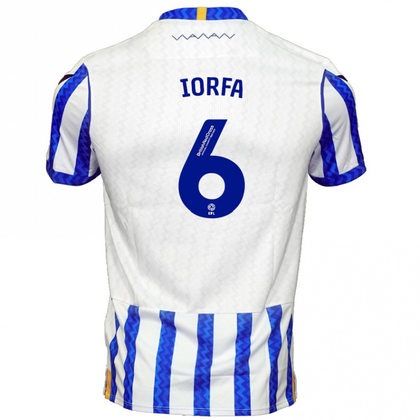 Men Football Dominic Iorfa #6 Blue White Home Jersey 2024/25 T-Shirt Nz