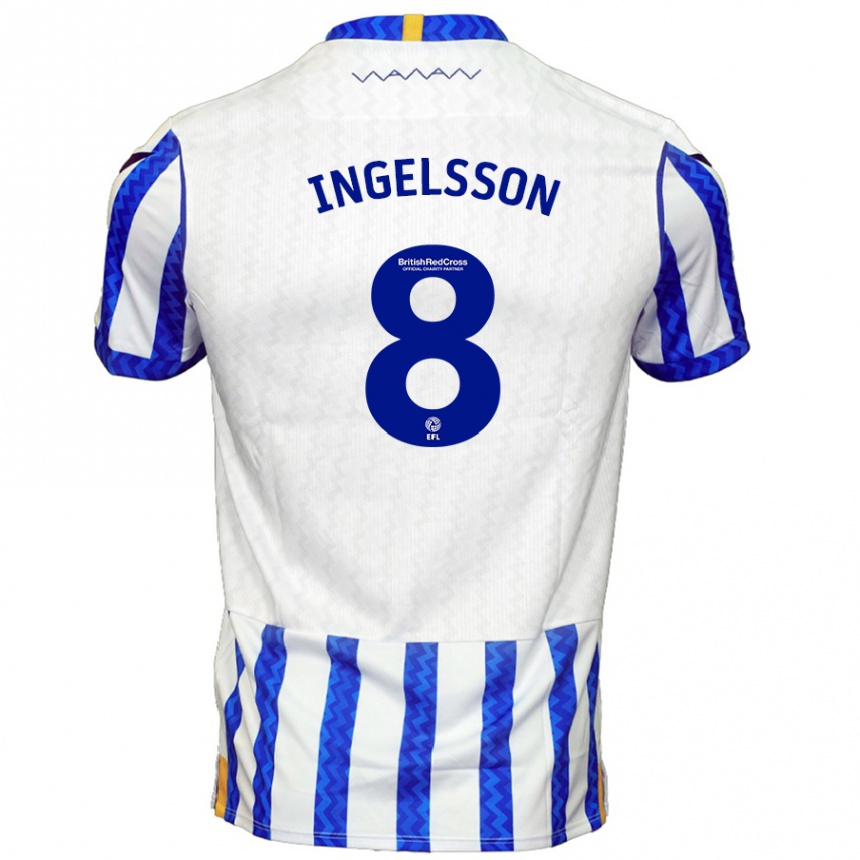 Men Football Svante Ingelsson #8 Blue White Home Jersey 2024/25 T-Shirt Nz