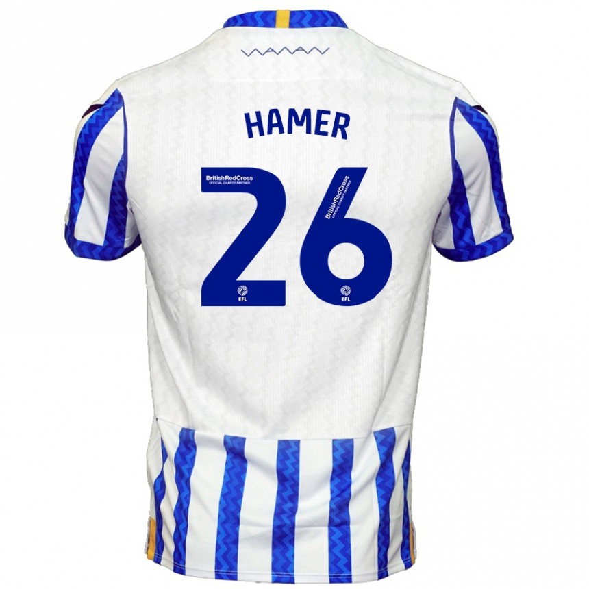 Men Football Ben Hamer #26 Blue White Home Jersey 2024/25 T-Shirt Nz