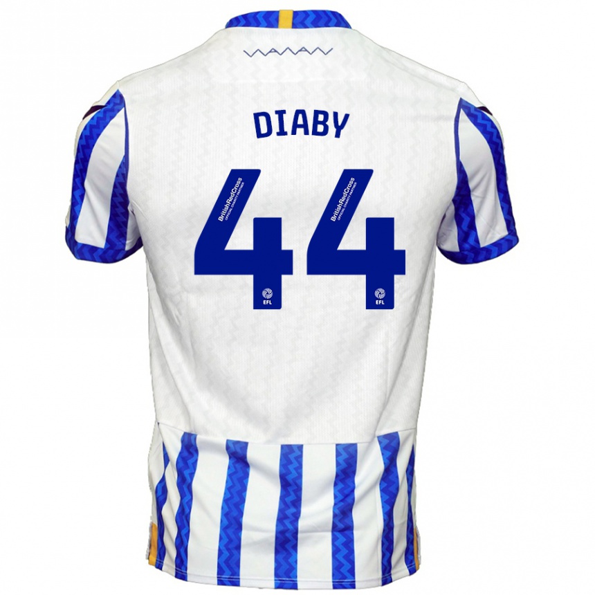 Men Football Momo Diaby #44 Blue White Home Jersey 2024/25 T-Shirt Nz