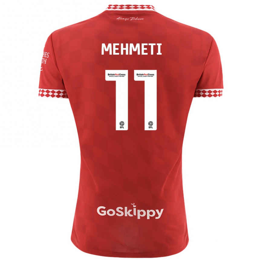 Men Football Anis Mehmeti #11 Red Home Jersey 2024/25 T-Shirt Nz