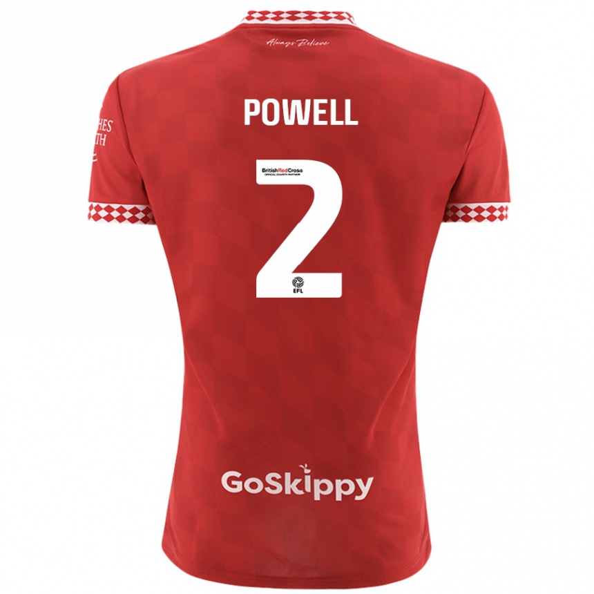 Men Football Ella Powell #2 Red Home Jersey 2024/25 T-Shirt Nz