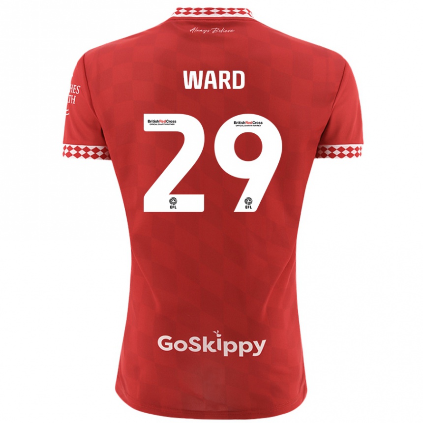 Men Football Mari Ward #29 Red Home Jersey 2024/25 T-Shirt Nz