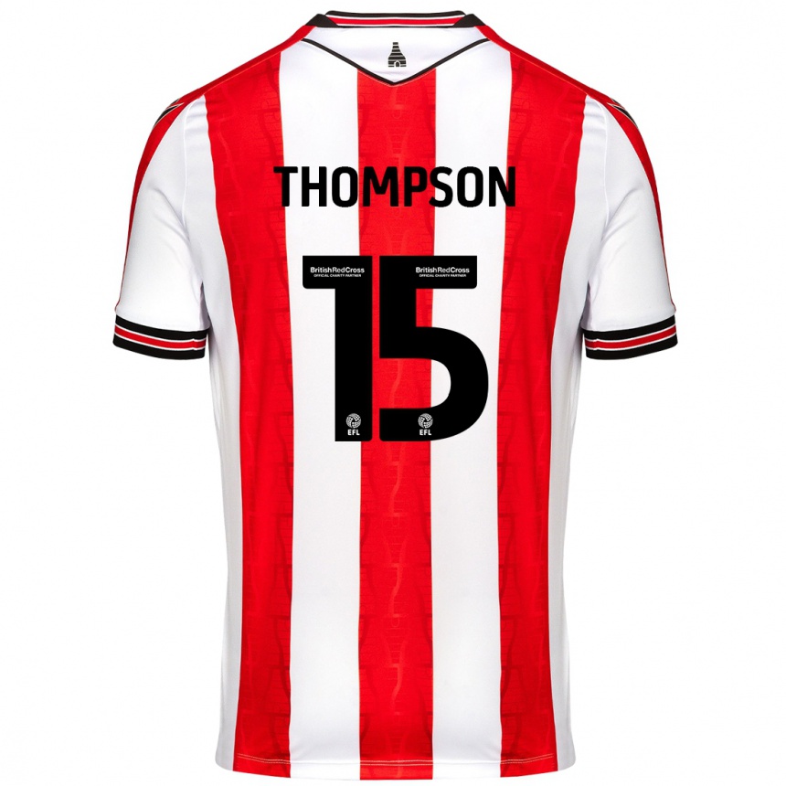 Men Football Jordan Thompson #15 Red White Home Jersey 2024/25 T-Shirt Nz