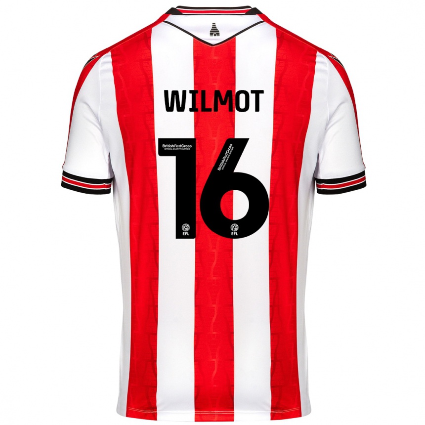 Men Football Ben Wilmot #16 Red White Home Jersey 2024/25 T-Shirt Nz