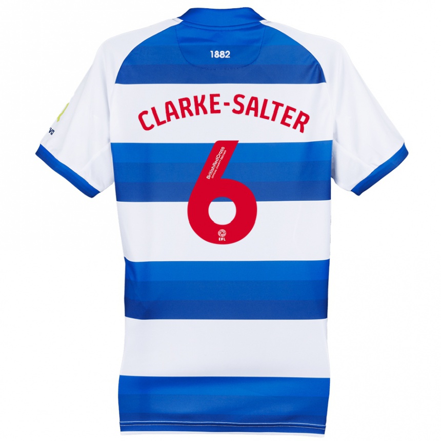 Men Football Jake Clarke-Salter #6 White Blue Home Jersey 2024/25 T-Shirt Nz