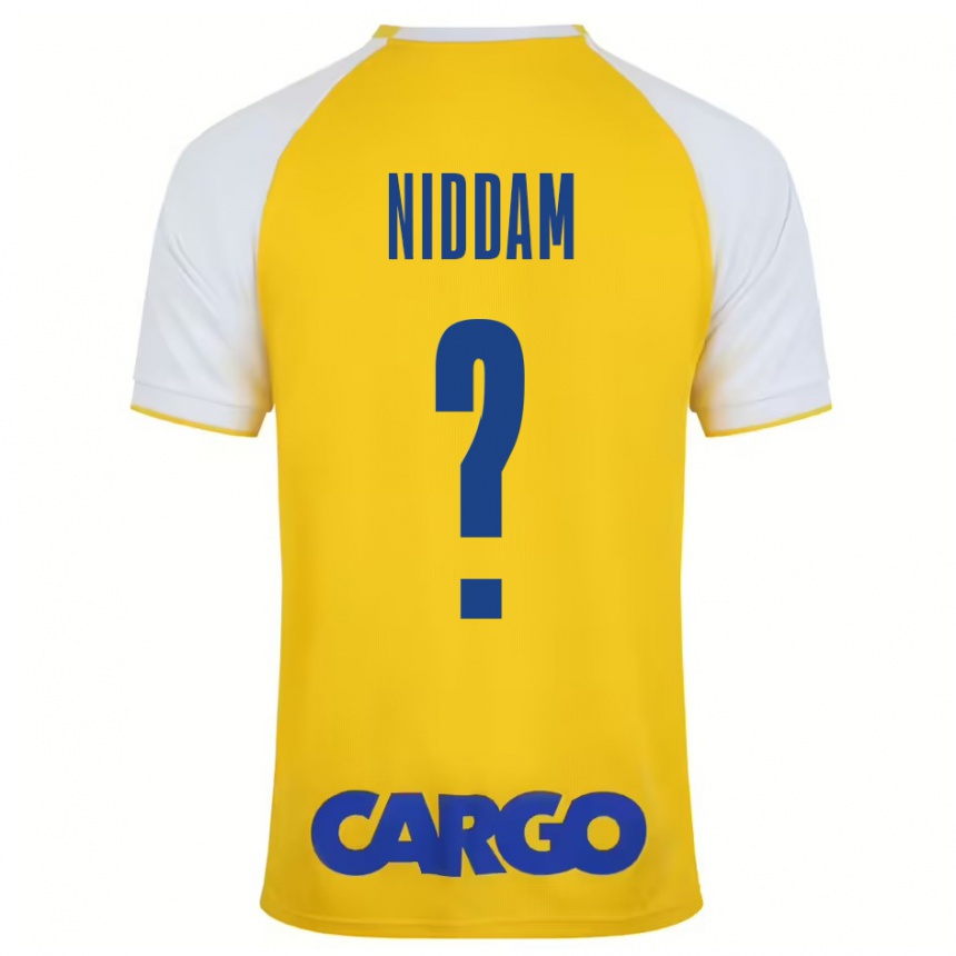 Men Football Nadav Niddam #0 Yellow White Home Jersey 2024/25 T-Shirt Nz