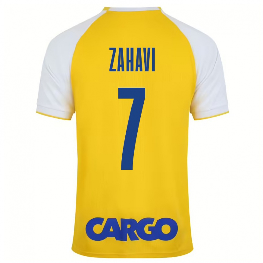 Men Football Eran Zahavi #7 Yellow White Home Jersey 2024/25 T-Shirt Nz