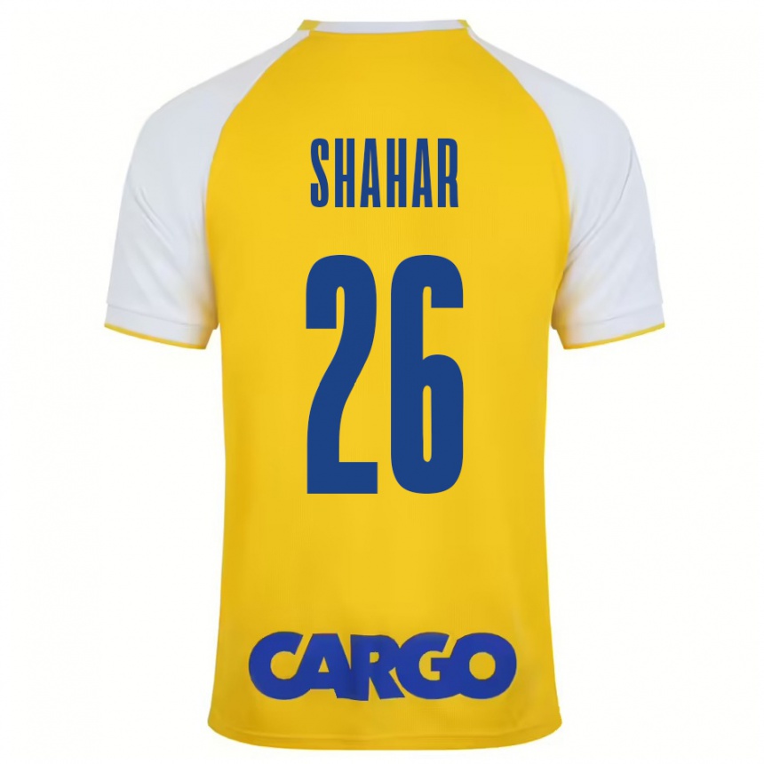 Men Football Ido Shahar #26 Yellow White Home Jersey 2024/25 T-Shirt Nz