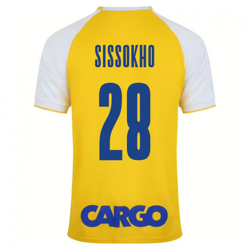 Men Football Issouf Sissokho #28 Yellow White Home Jersey 2024/25 T-Shirt Nz