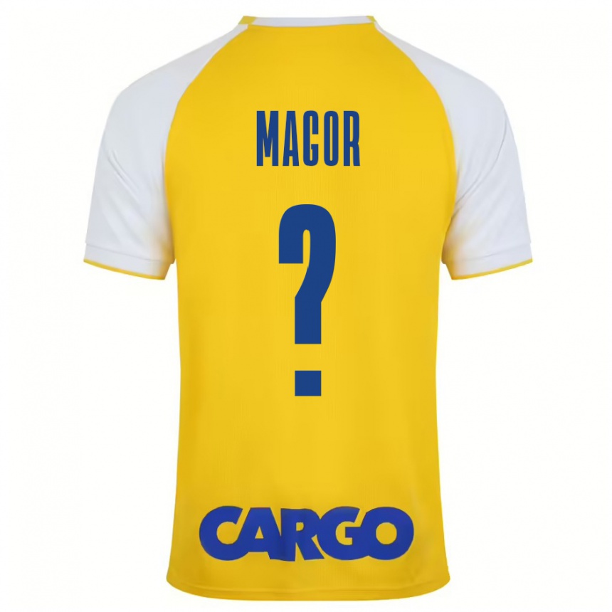 Men Football Roee Magor #0 Yellow White Home Jersey 2024/25 T-Shirt Nz