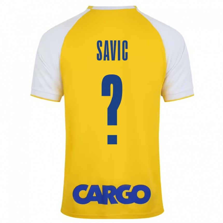 Men Football Rom Savic #0 Yellow White Home Jersey 2024/25 T-Shirt Nz