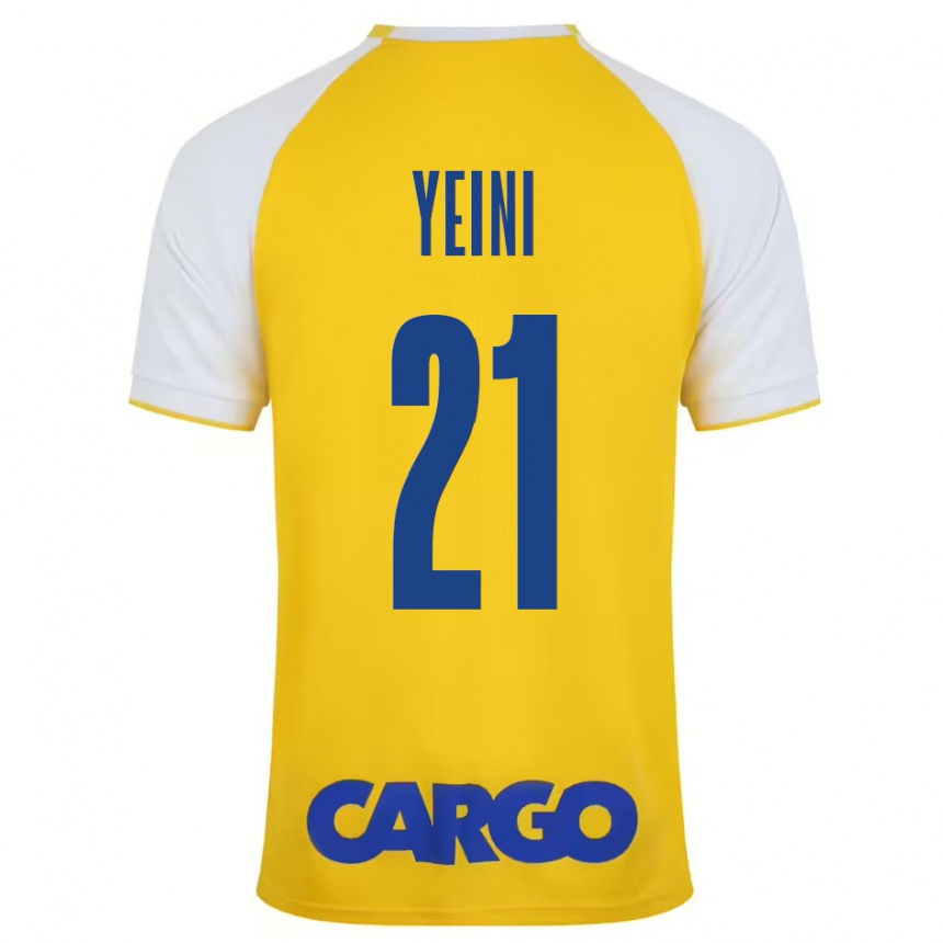 Men Football Sheran Yeini #21 Yellow White Home Jersey 2024/25 T-Shirt Nz