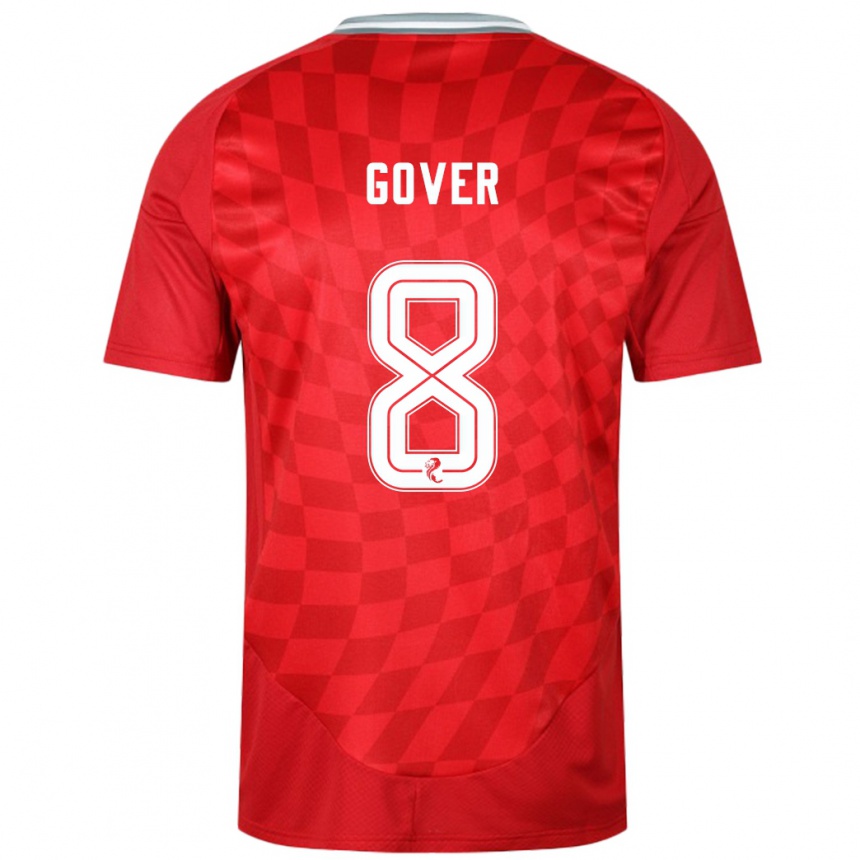 Men Football Chloe Gover #8 Red Home Jersey 2024/25 T-Shirt Nz