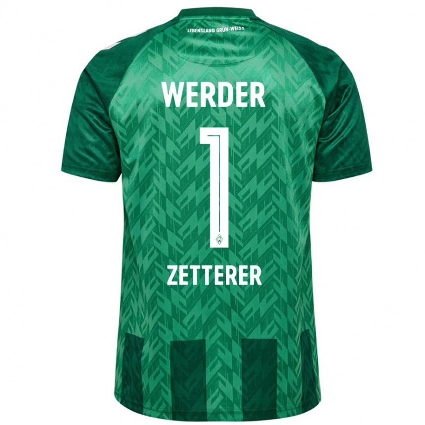 Men Football Michael Zetterer #1 Green Home Jersey 2024/25 T-Shirt Nz