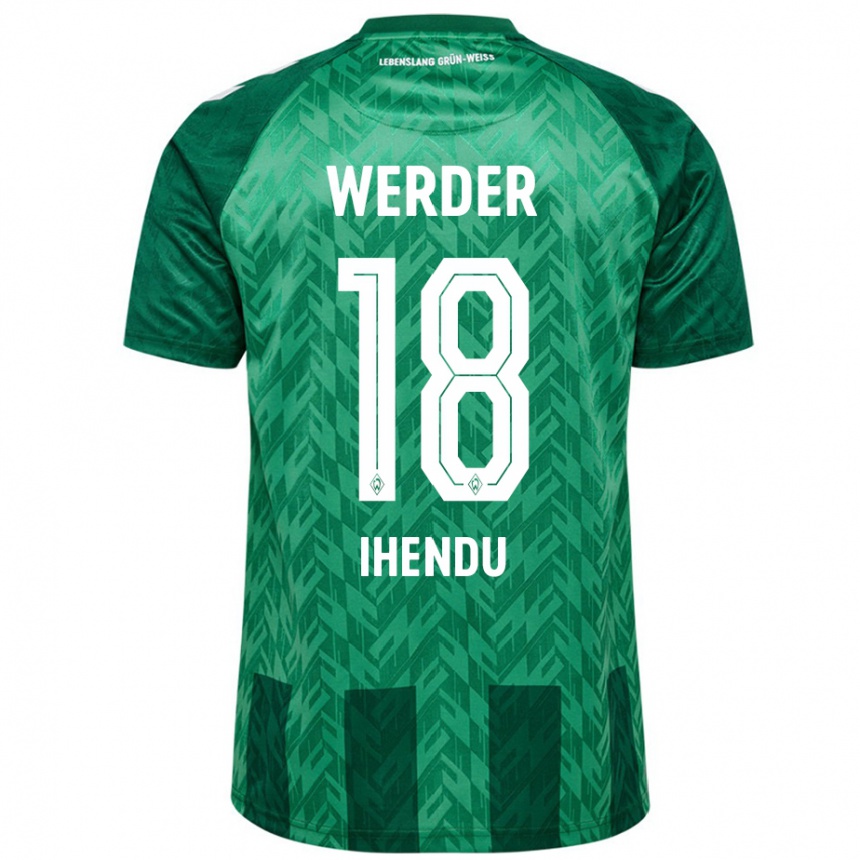 Men Football Daniel Ihendu #18 Green Home Jersey 2024/25 T-Shirt Nz