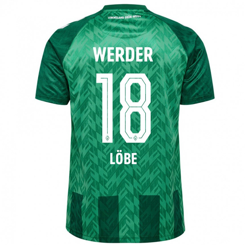 Men Football Jasper Löbe #18 Green Home Jersey 2024/25 T-Shirt Nz