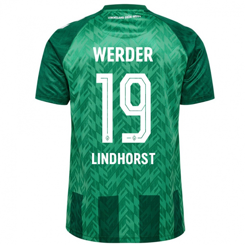 Men Football Jerrit Lindhorst #19 Green Home Jersey 2024/25 T-Shirt Nz