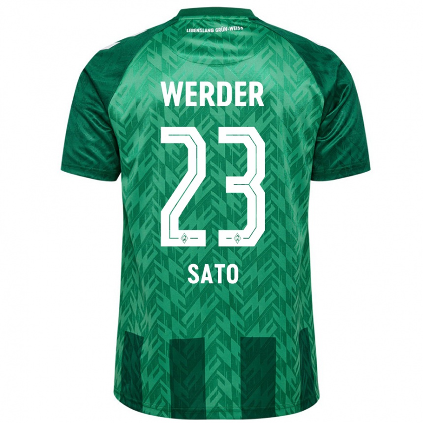 Men Football Kein Sato #23 Green Home Jersey 2024/25 T-Shirt Nz