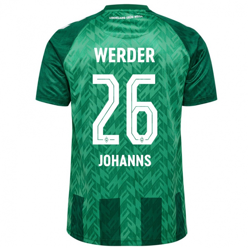 Men Football Lennart Johanns #26 Green Home Jersey 2024/25 T-Shirt Nz