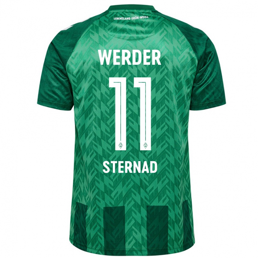 Men Football Maja Sternad #11 Green Home Jersey 2024/25 T-Shirt Nz