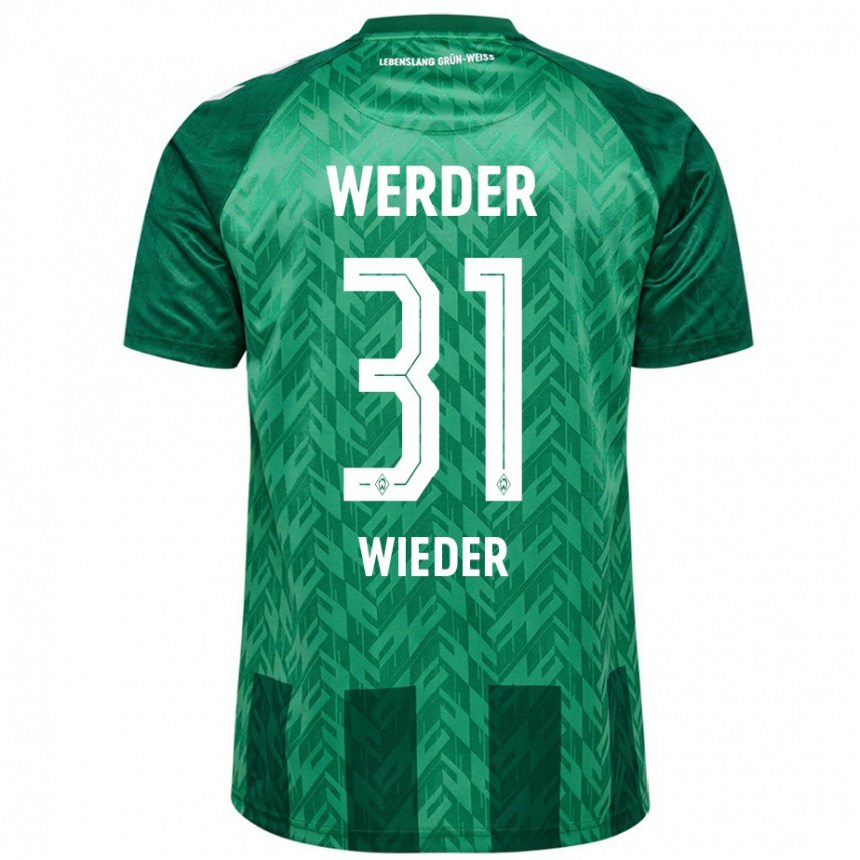 Men Football Verena Wieder #31 Green Home Jersey 2024/25 T-Shirt Nz