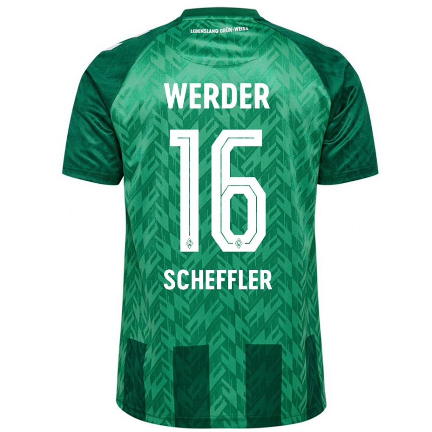 Men Football Ian Scheffler #16 Green Home Jersey 2024/25 T-Shirt Nz