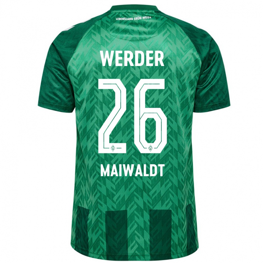 Men Football Julius Maiwaldt #26 Green Home Jersey 2024/25 T-Shirt Nz