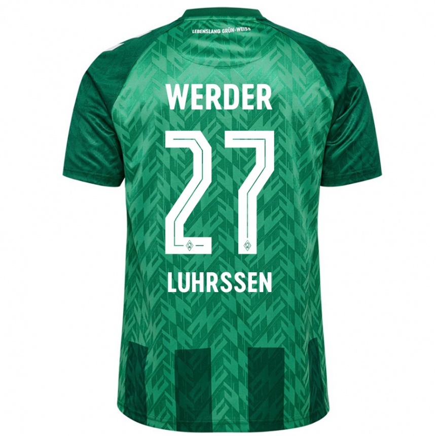 Men Football Nina Luhrssen #27 Green Home Jersey 2024/25 T-Shirt Nz