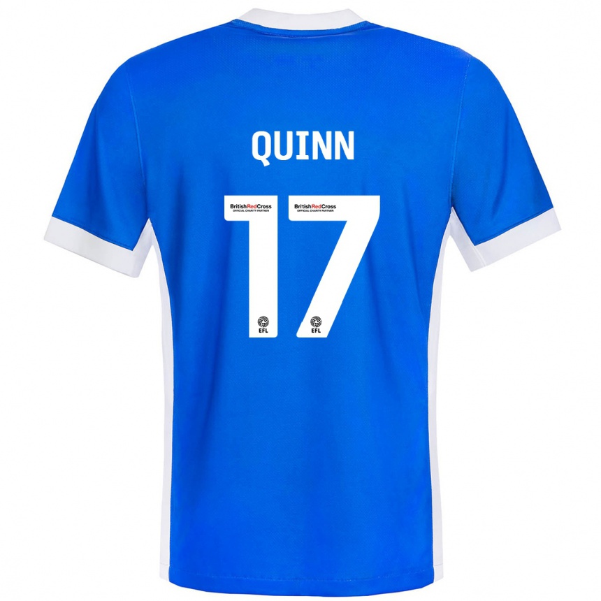 Men Football Lucy Quinn #17 Blue White Home Jersey 2024/25 T-Shirt Nz