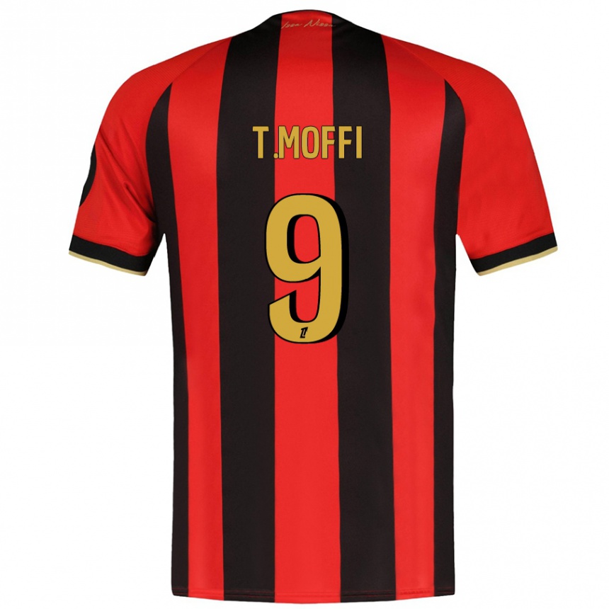 Men Football Terem Moffi #9 Red Black Home Jersey 2024/25 T-Shirt Nz