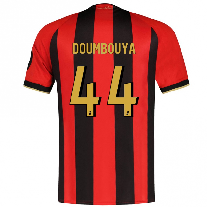 Men Football Amidou Doumbouya #44 Red Black Home Jersey 2024/25 T-Shirt Nz