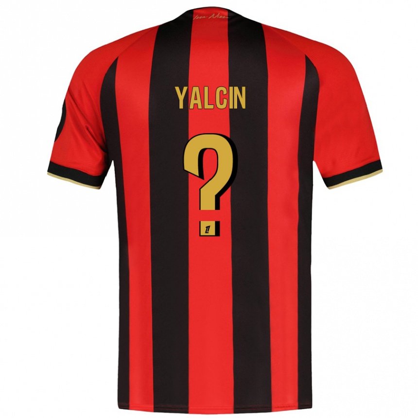 Men Football Noah Yalcin #0 Red Black Home Jersey 2024/25 T-Shirt Nz