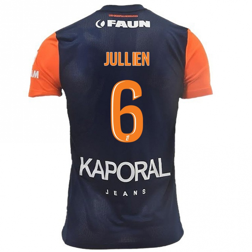 Men Football Christopher Jullien #6 Navy Blue Orange Home Jersey 2024/25 T-Shirt Nz