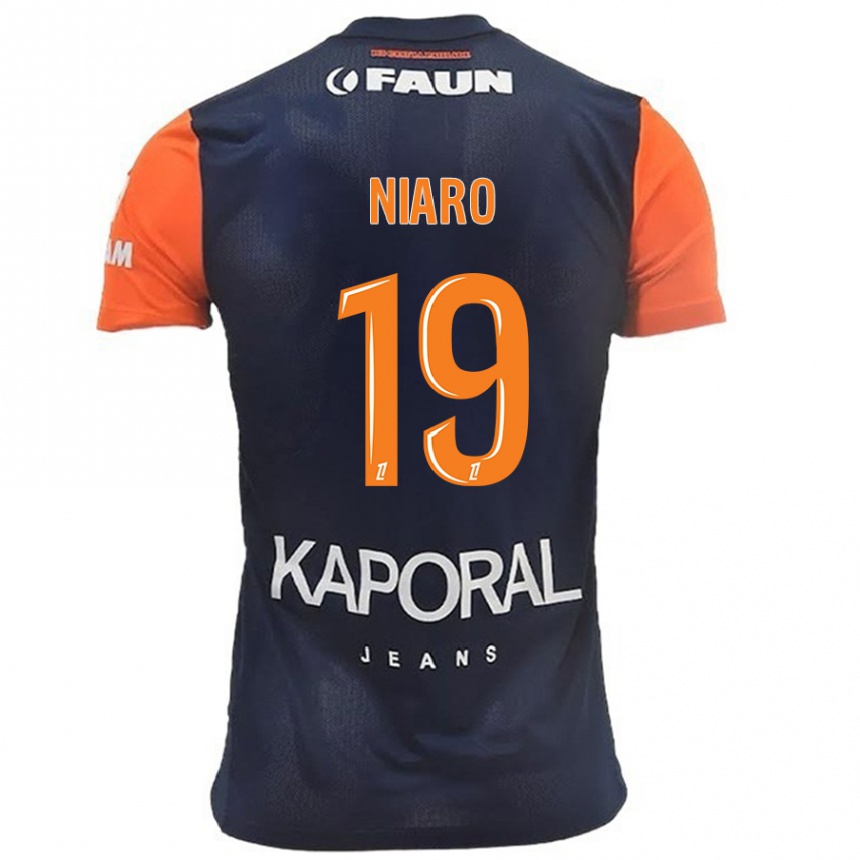 Men Football Esther Mbakem-Niaro #19 Navy Blue Orange Home Jersey 2024/25 T-Shirt Nz