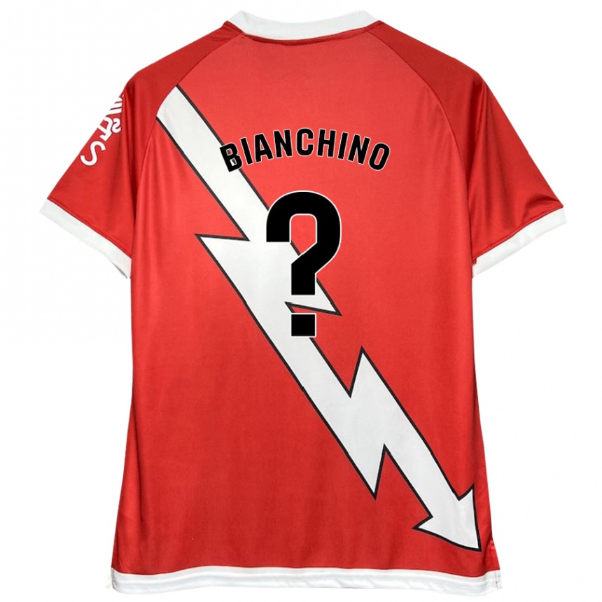 Men Football Nicolò Bianchino #0 White Red Home Jersey 2024/25 T-Shirt Nz