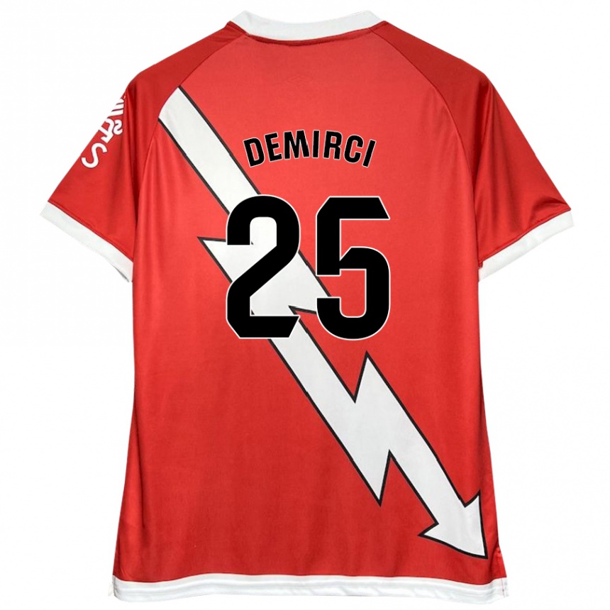 Men Football Mert Demirci #25 White Red Home Jersey 2024/25 T-Shirt Nz