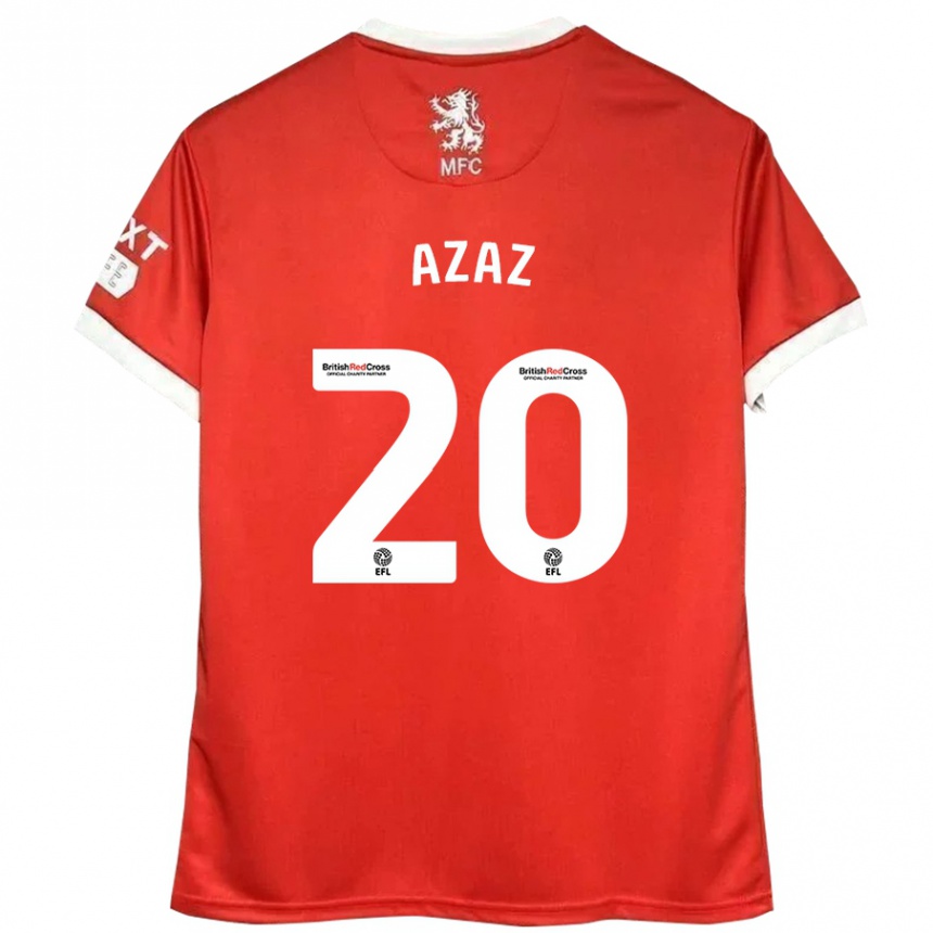 Men Football Finn Azaz #20 Red White Home Jersey 2024/25 T-Shirt Nz