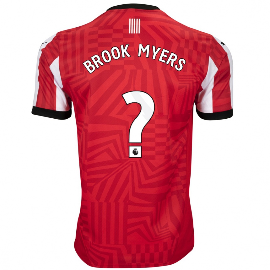 Men Football Brook Myers #0 Red White Home Jersey 2024/25 T-Shirt Nz