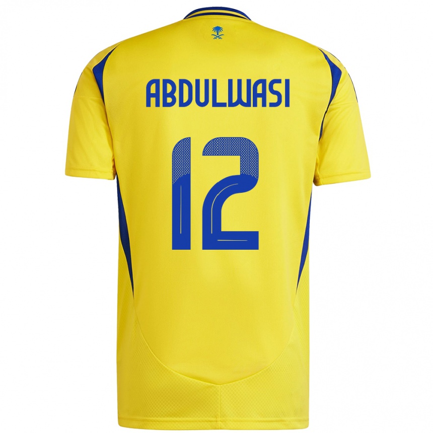 Men Football Dalal Abdulwasi #12 Yellow Blue Home Jersey 2024/25 T-Shirt Nz