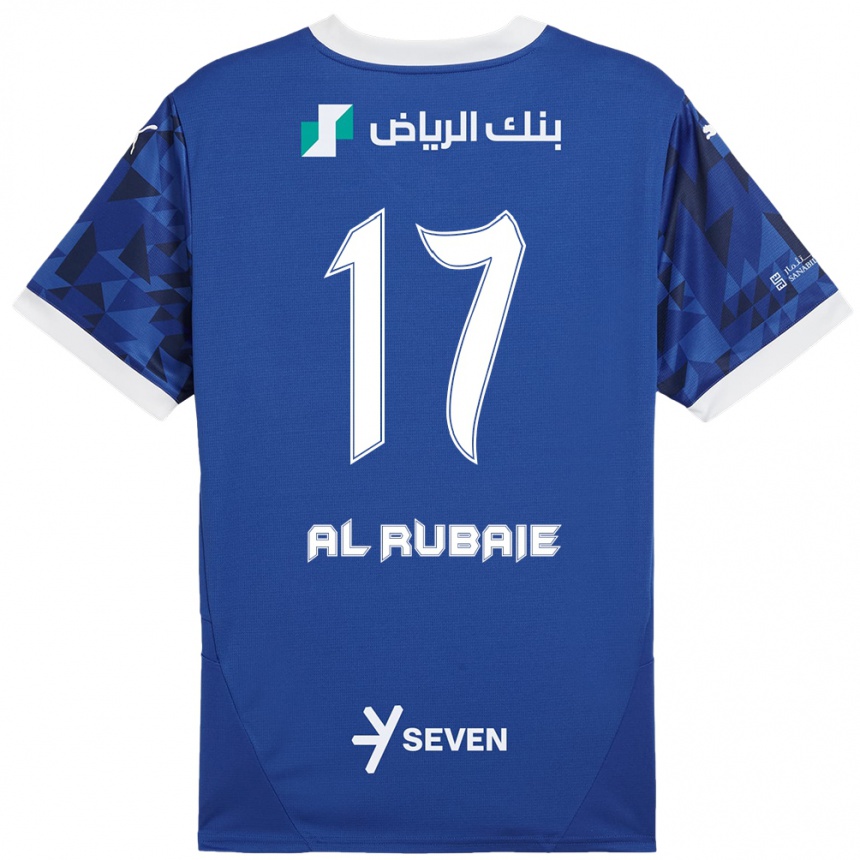 Men Football Mohammed Al-Rubaie #17 Dark Blue White Home Jersey 2024/25 T-Shirt Nz