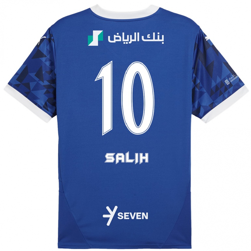 Men Football Zakia Salih #10 Dark Blue White Home Jersey 2024/25 T-Shirt Nz