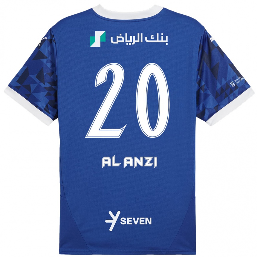 Men Football Areej Al-Anzi #20 Dark Blue White Home Jersey 2024/25 T-Shirt Nz