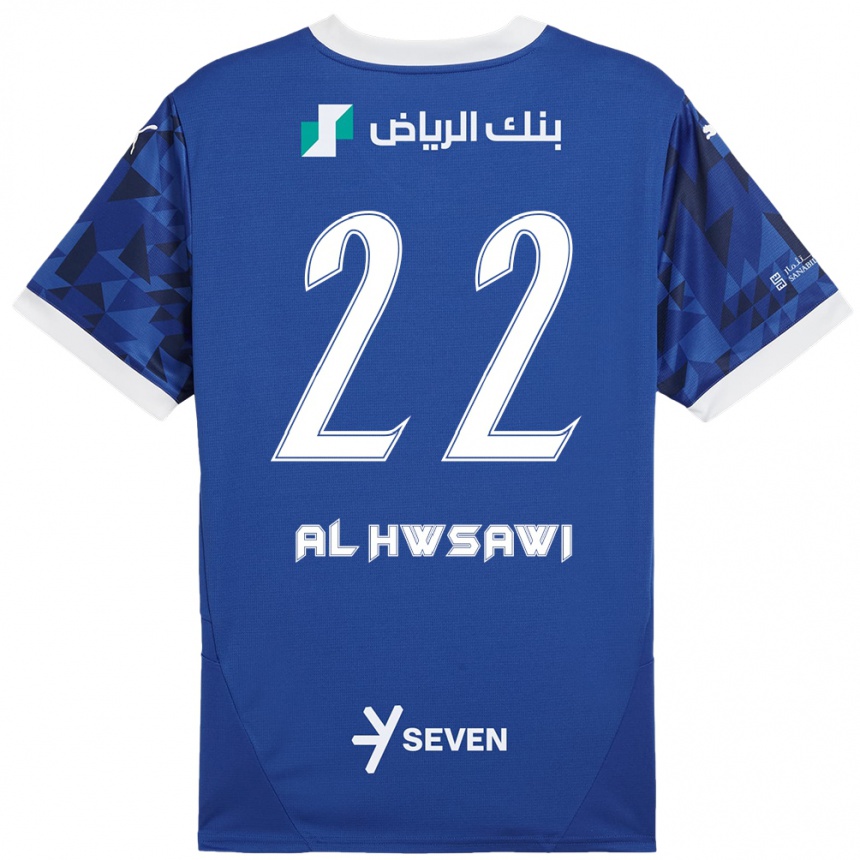 Men Football Shorouq Al-Hwsawi #22 Dark Blue White Home Jersey 2024/25 T-Shirt Nz