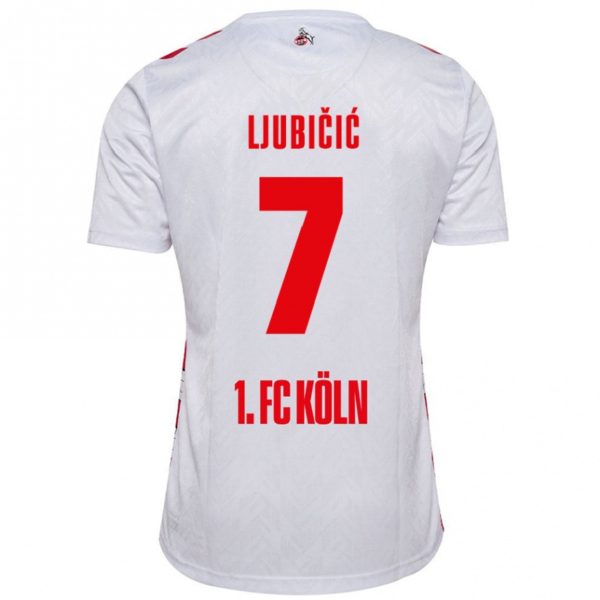 Men Football Dejan Ljubicic #7 White Red Home Jersey 2024/25 T-Shirt Nz