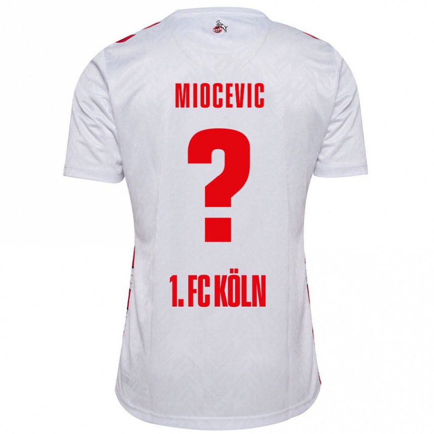 Men Football Gabriel Miocevic #0 White Red Home Jersey 2024/25 T-Shirt Nz