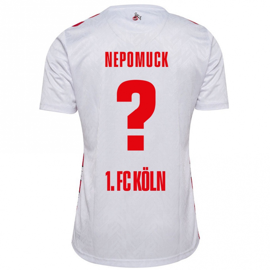 Men Football Simon Nepomuck #0 White Red Home Jersey 2024/25 T-Shirt Nz