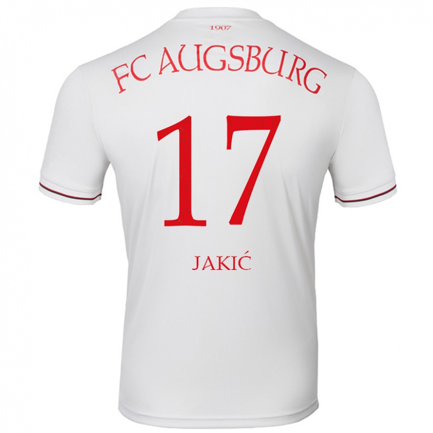 Men Football Kristijan Jakic #17 White Home Jersey 2024/25 T-Shirt Nz